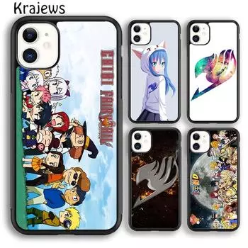 Чехол для телефона Krajews с рисунком «Хвост феи» в стиле аниме для iPhone 14 5 6s 7 8 plus X XR XS 11 12 13 pro max Samsung S21 S22ultra Plus iPhone 6plus