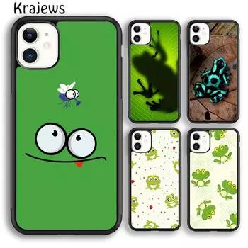 Чехол для телефона Krajews Frog Tropical Rain Forest для iPhone 14 5 6s 7 8 plus XR XS 11 12 13 pro max Samsung S21 S22ultra Plus iPhone 6plus