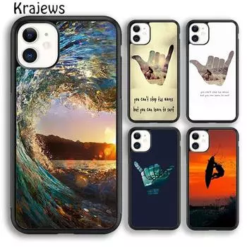 Krajews Sea wave surf летний серфинг мягкий чехол для телефона iPhone 14 6s 7 8 plus XR XS 11 12 13 pro max Samsung S21 S22ultra iPhone 6plus