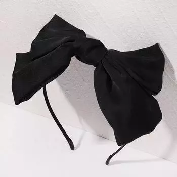 Красивый черный новый большой бант ободок головной убор женщины повязка на голову девочки винтажный бант резинки для волос широкая повязка на голову обруч для аксессуаров для волос