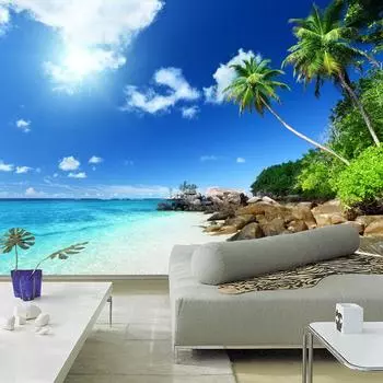 Красивый морской пейзаж 3D фотообои гостиная тема отель фон настенная роспись 200 cm(W) x 140 cm(H)