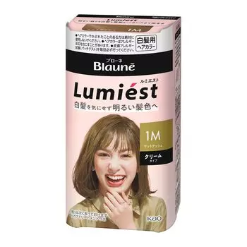 Краска для волос Brone Lumiesto 1M Матовый пепельный Наслаждайтесь ярким цветом волос, не беспокоясь о седых волосах Кремовая краска для волос Grey Matte Ash 108g [Квази-лекарство]
