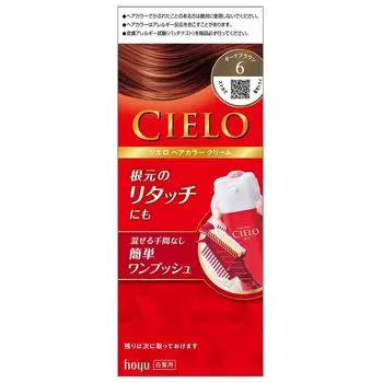 Краска для волос Hoyu Cielo EX Cream 6 1 средство 40 г 2 средства 40 г (Темно коричневый) + [Квази-наркотик]