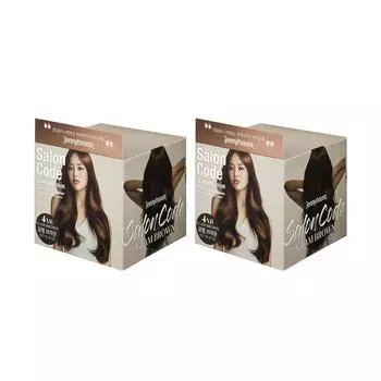 Краска для волос Jenny House Cosmetic New Salon Code Glam, гламурный коричневый, 2 шт.