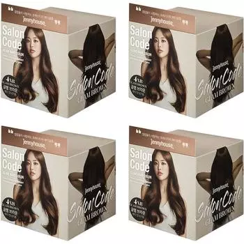 Краска для волос Jenny House Cosmetics New Salon Code Glam, гламурный коричневый, 4 шт.