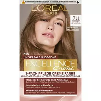 Краска для волос L Oreal Excellence, средне-русый 7U