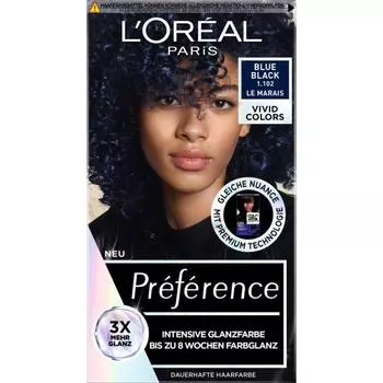 Краска для волос L Oreal Preference Blue Black 1.102