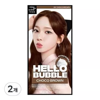 Краска для волос Mise-en-scne hello bubble, шоколадно-коричневый, 2 шт.
