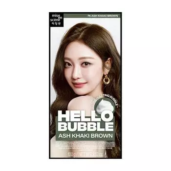 Краска для волос Mise-en-scne hello bubble, пепельно-коричневый хаки, 1 шт.