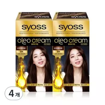 Краска для волос Saios Oleo Cream 5 иен, 5 N, оттенок какао-коричневый, 4 шт.