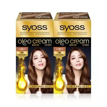 Краска для волос Syos Oleo Cream 2B, оттенок 2B Nude Beige, 2 шт.