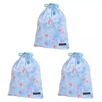 КРАСОЧНЫЙ КОНФЕТНЫЙ СТИЛЬ Disney Drawstring Большая спортивная сумка для одежды с именем Ариэль, русалочка Ариэль, принцесса Ариэль, комплект из 3 предметов, стильный держатель для спортивной одежды