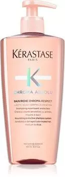 Krastase Chroma Absolu Bain Riche Chroma Respect shampoing nourrissant pour cheveux colors TU прозрачный