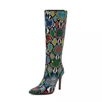 Krazing Pot Polyurethane Autumn Winter Shoes 47 Size 48 Super Size Sexy Boots Pointed Toe Thigh High Boots 34 чёрный