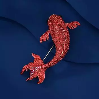 Креативная брошь Koi, высококачественная женская нежная праздничная брошь Lucky Carp, аксессуары для пальто Niche Design Sense