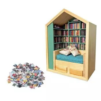 Креативная книжная полка против беспокойства, миниатюрная книга, спичечные коробки, подарок, избавьтесь от беспокойства, украшение кукольного дома, подарки