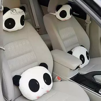 Креативная панда авто подушка для шеи подголовник подушка коврик