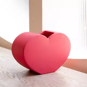 Креативная ваза в форме сердца, керамическая гидропонная ваза, цветочная композиция, домашний декор, настольные украшения, украшение сада 1 Piece