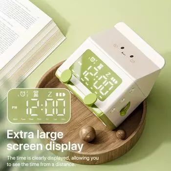 Креативный цифровой будильник Milk Box с дисплеем даты, мини-обратный отсчет, симпатичные электронные настольные часы для спальни