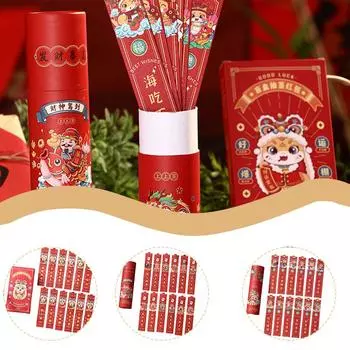 Креативный китайский новогодний набор для рисования конвертов, новогодняя вечеринка в честь года змеи, праздничный конверт, M0P2 B-1pcs