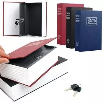 Креативный книжный сейф с замком, ключ для книги, сейф для отвлечения внимания, секретный скрытый тайник для безопасности красный