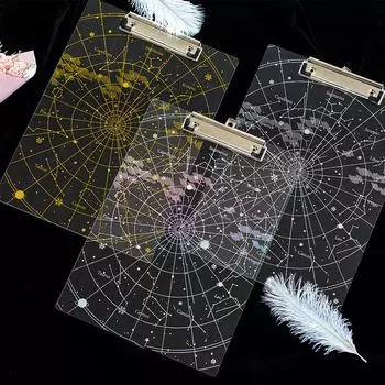 Креативный лазерный планшет Starry Sky формата А4, папка для документов, акриловые блокноты, канцелярские принадлежности для школьников, офисные принадлежности, portapapeles