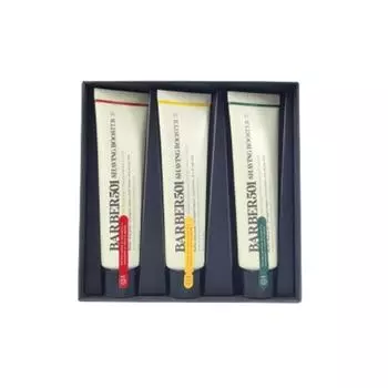 Крем для бритья Barber 501 Shaving Booster, красный + желтый + зеленый, 2 набора