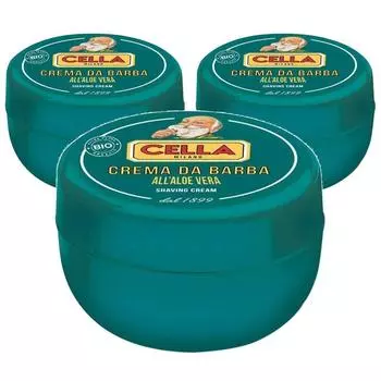 Крем для бритья Cella Milano Aloe Vera, 3 упаковки, 150 г