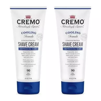 Крем для бритья Cremo Barber Cooling Refreshing Mint 2 упаковки, набор из 2 упаковок, 2 шт., 177 мл