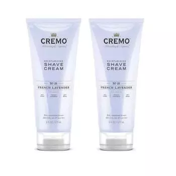 Крем для бритья Cremor French Lavender увлажняющий, потрясающе превосходный, для женщин, ультра скользящий, режущий, бритвенный, 6 жидких унций, 2 упаковки