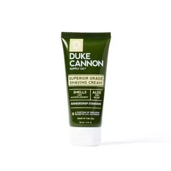 Крем для бритья Duke Canon Superior Grade Barbershop Formula с алоэ вера, маслом ши и маслом макадамии, 2 унции.