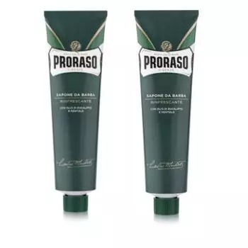 Крем для бритья Proraso Green Refreshing 150 мл x2, 2, 150 г