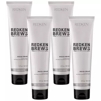 Крем для бритья Redken Brew для чувствительной кожи, 4 упаковки, 150 мл