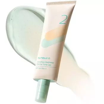 Крем для коррекции покраснений Numbers In 2 Green Tone Up Cream 50 мл, совместимая с УФ-излучением Корейская косметика База под макияж Корейский уход за кожей Солнцезащитный крем (нумбузин) Нет.