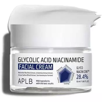Крем для лица APLB с гликолевой кислотой и ниацинамидом 55 мл #55ml 1PCS