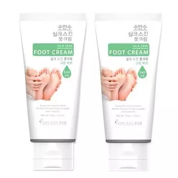 Крем для ног Enesty Suansu Silk Skin Hot Spring Water с зелеными травами, 100 г, 2 шт.