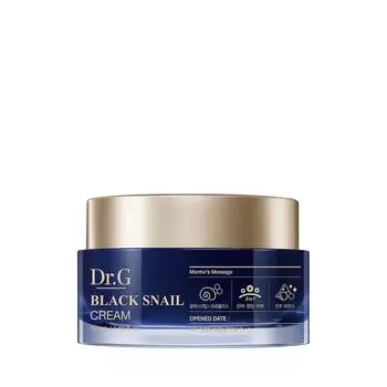 Крем Dr.G Black Snail Cream, 50 мл, с 20% фильтрата улиточного секрета и 1000 мг прополиса, которые помогают повысить эластичность кожи и богато питают ее.