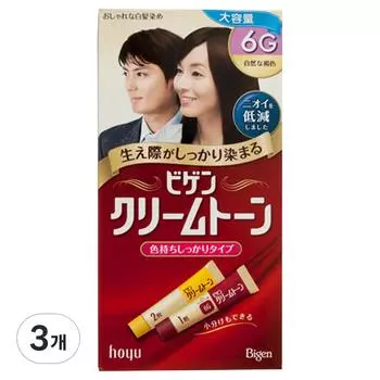 Крем-краска для волос Bigen, 6G, натуральный коричневый, 3 шт.
