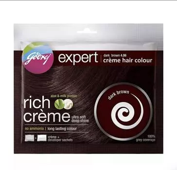 Крем-краска для волос, темно-коричневый (40 г), Expert Creme Hair Colour Dark Brown, Godrej