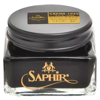 Крем 1925 Shoe Shoe Кожаный тон Черный [Saphir Noir] Крем, 75мл, Полироль, Увлажняющий, Питательный, Сохраняющий, Корректирующий, На масляной основе, 9551033,