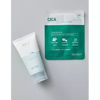 Крем Swanicoco Alaska Glacier Cream 150 мл увлажняющий успокаивающий + 1 бесплатная упаковка маски Cica Peptide