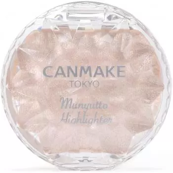 Кремовый хайлайтер Canmake Munyutto 01 Moonlight Gem 3,8 г Raw Rare Highlighter Close Adhesion Smooth White Beige 1 01 Moonlight Gem