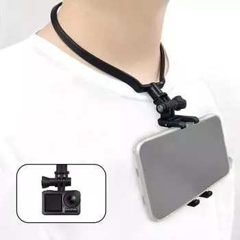 Крепление на шею, ремешок для GoPro 10, 9, 8, 7, 6, 5, экшн-камера, телефон, видеосъемка, смартфон, селфи, держатель на шею