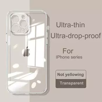 Кристально чистый чехол для iPhone 14, 12, 13, 15, 11 Pro X XS Max 8, 7 plus, ультратонкий защитный силиконовый прозрачный мягкий чехол For iPhone 14 Pro