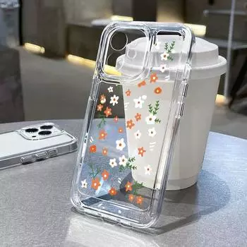 Кристально чистый чехол с цветком для Iphone 12, чехлы для iPhone 13 11 14 Pro Max 14 Plus 7 8 Xs Max X Xr Se 2022 2020, противоударный мягкий чехол For iPhone 7 Plus