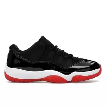 Кроссовки Air Jordan 11 Retro Low Bred 2025 Unisex Black Varsity-Red White FV5104-006 43