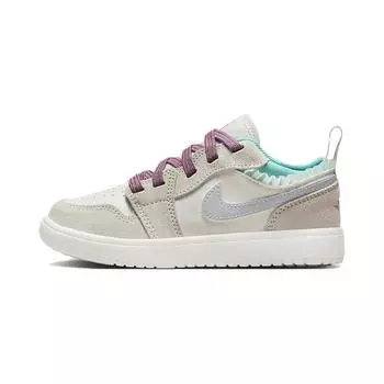 Кроссовки Air Jordan 1 Low Alt SE PS Sail Violet Dust Kids Cream Legend-Light-Brown Neutral-Grey FQ8093-100 28