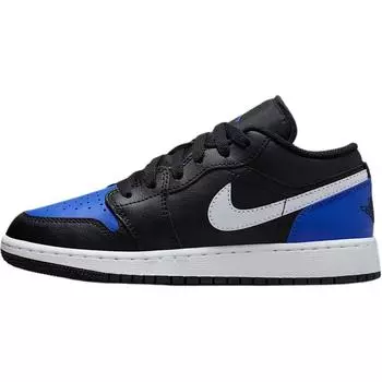 Кроссовки Air Jordan 1 Low GS Черные Royal Toe Детские Белые Game-Royal 553560-042 39