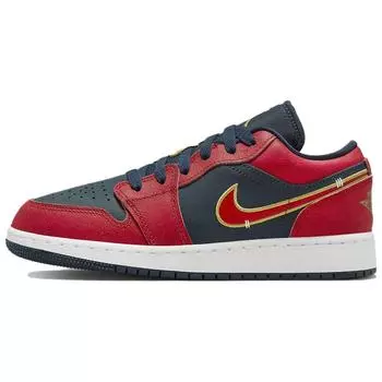 Кроссовки Air Jordan 1 Low GS Olympic Kids Red Armory-Navy Sport-Red FQ7380-400 37.5
