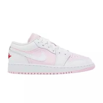 Кроссовки Air Jordan 1 Low GS Pink Foam Kids Fire-Red White 553560-608 40
